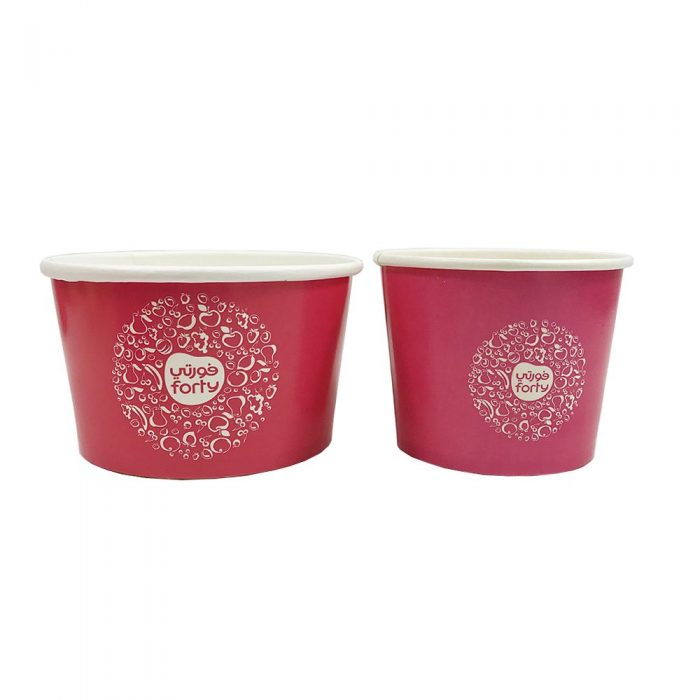 1000ml red paper bowls - Image 3