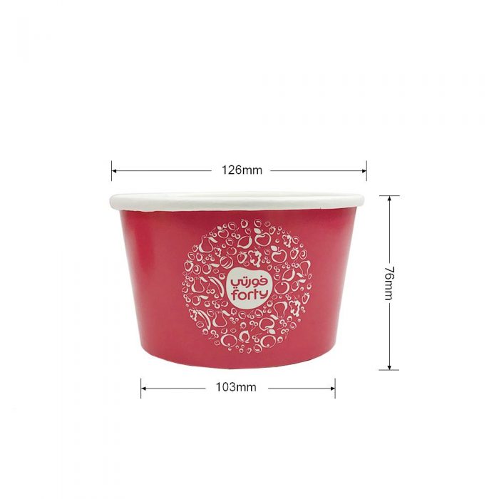 1000ml red paper bowls - Image 9