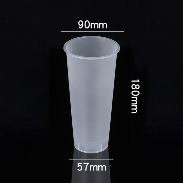 700ml plastic cold orange juice drinking cups with lids - Image 10