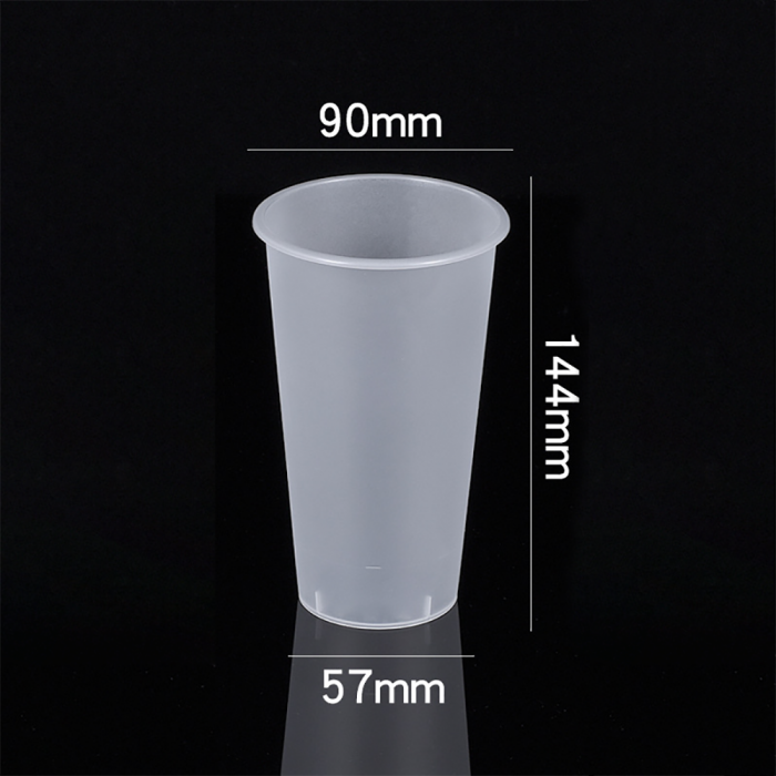 700ml plastic cold orange juice drinking cups with lids - Image 4
