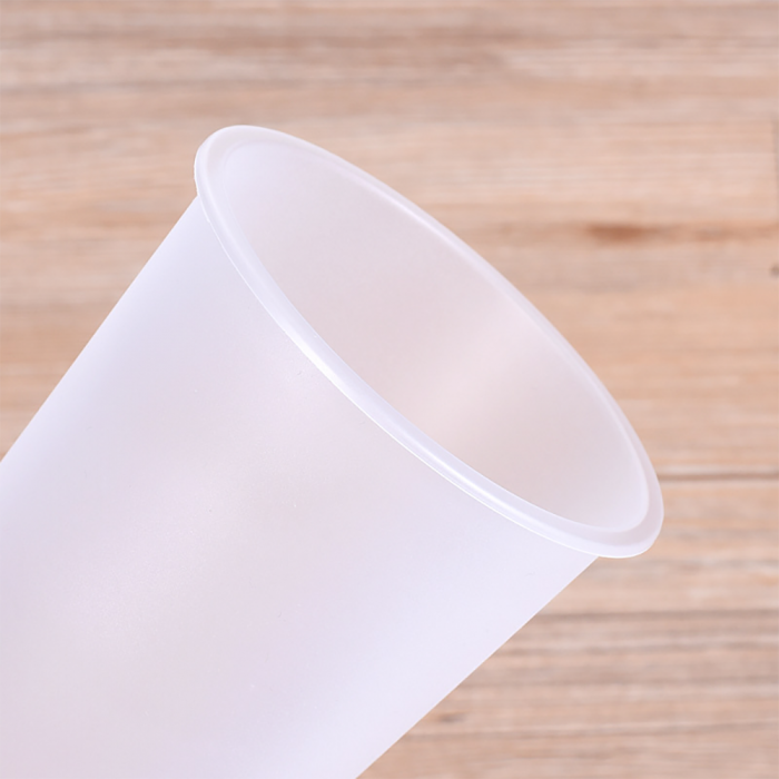 700ml plastic cold orange juice drinking cups with lids - Image 6