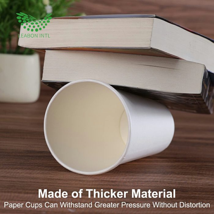 White paper single wall hot drink coffee cup - Image 5