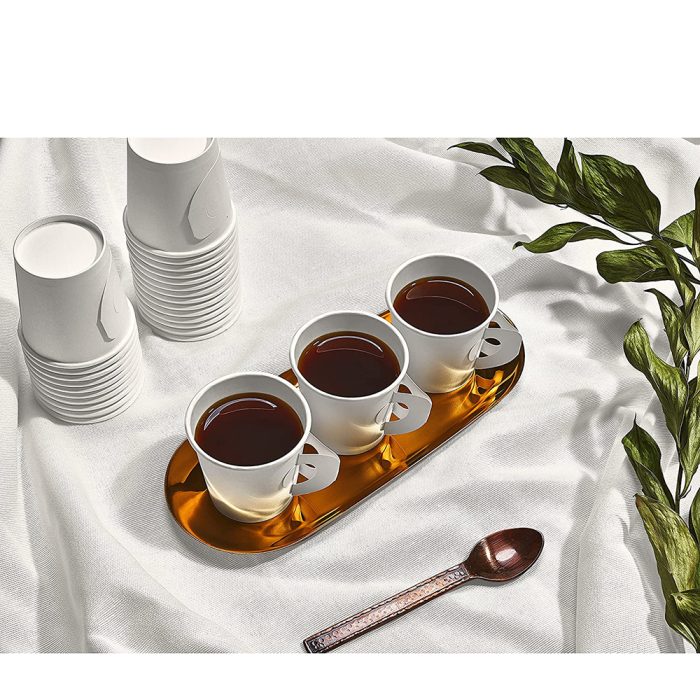 Custom logo insulated disposable paper cups with handle - Image 3