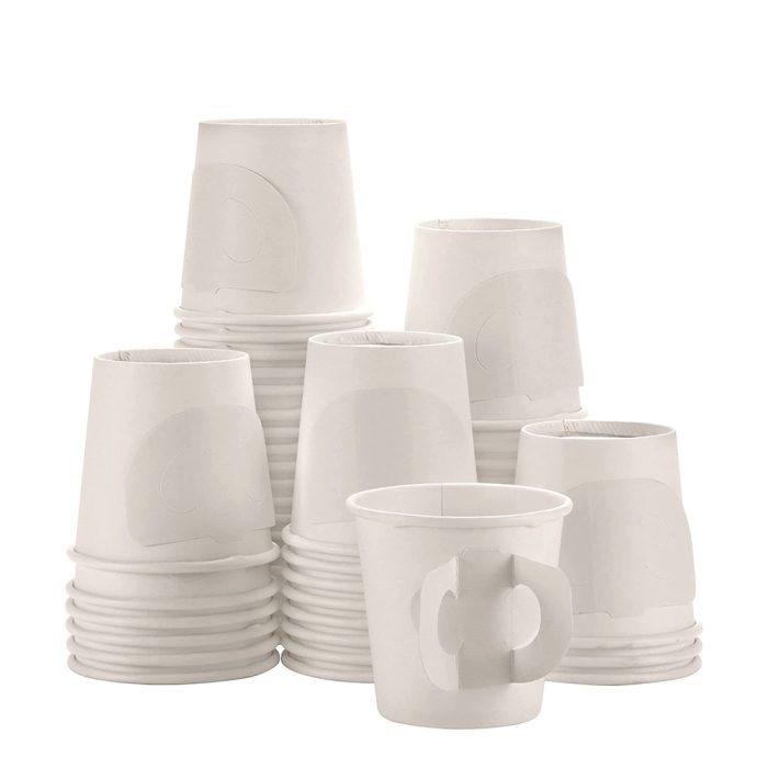 Custom logo insulated disposable paper cups with handle