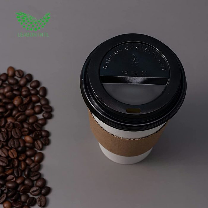 White kraft paper single wall coffee cup - Image 3
