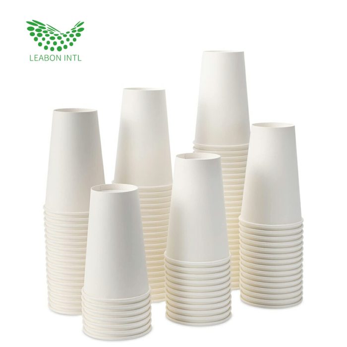White paper single wall hot drink coffee cup